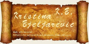 Kristina Bjeljarević vizit kartica